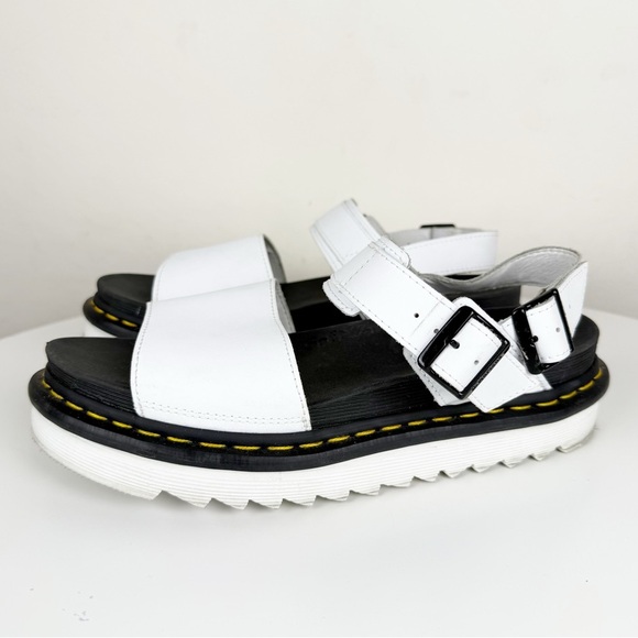 Dr. Martens Voss White Leather Strap Sandals - Picture 11 of 16